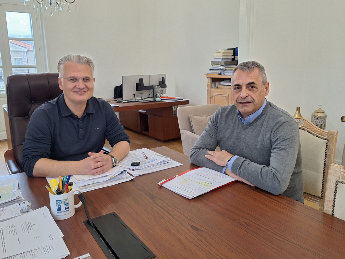 Η κοινή στρατηγική για παρεμβάσεις που αναβαθμίζουν τον Δήμο στο επίκεντρο της συνάντησης του Περιφερειάρχη Δημήτρη Πτωχού με τον Δήμαρχο Τρίπολης Κώστα Τζιούμη